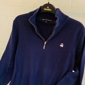 Women’s Brooks Brothers 346 half zip navy sweater